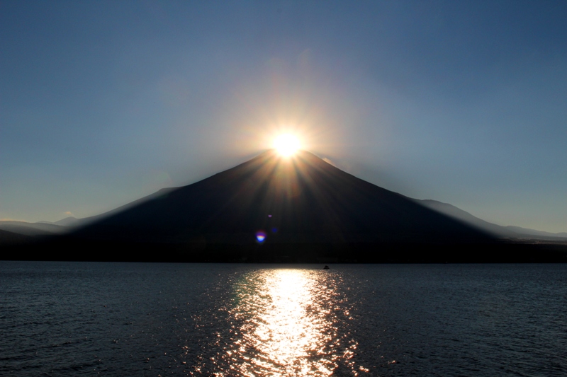 紅葉と富士山の大パノラマ＆ダイヤモンド富士